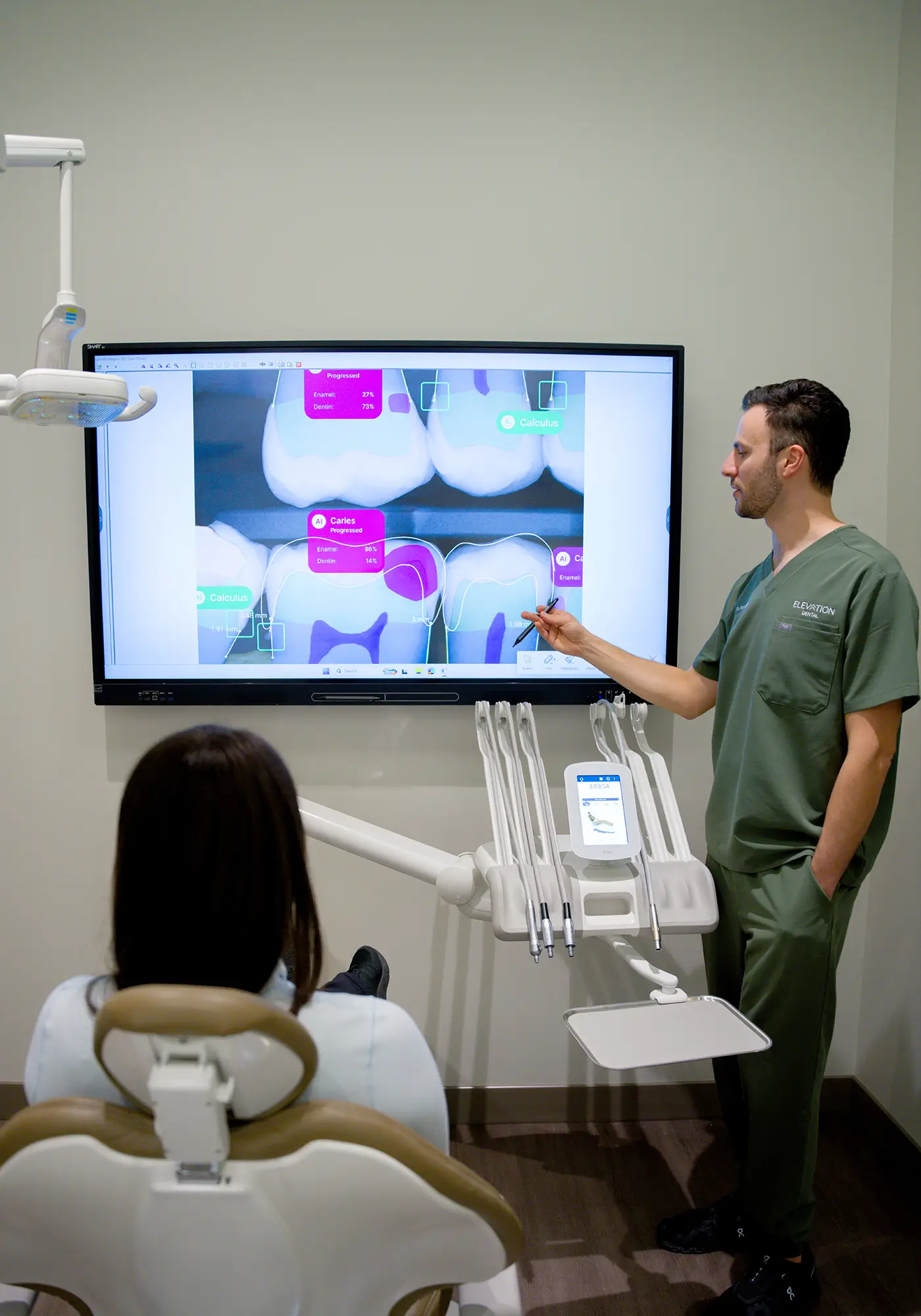 Smiling woman after help for a dental emergency